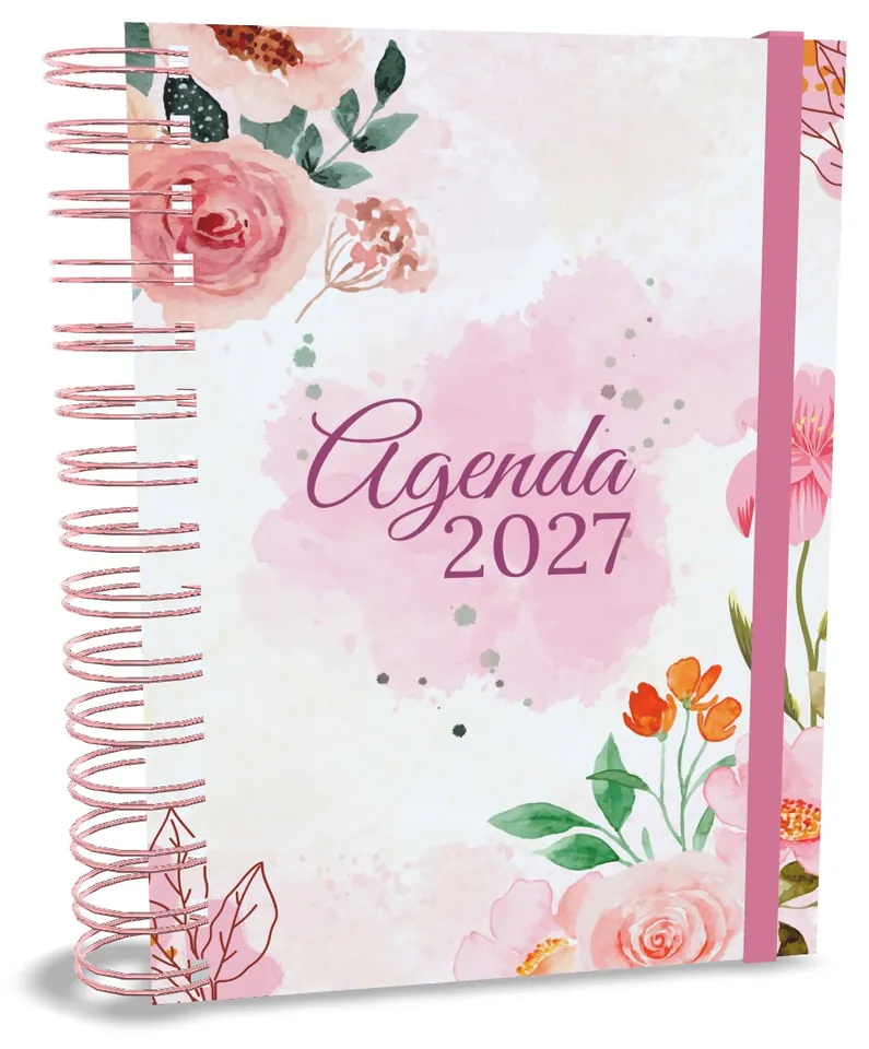 Agenda Cristã Feminina 2027, Floral Rosa