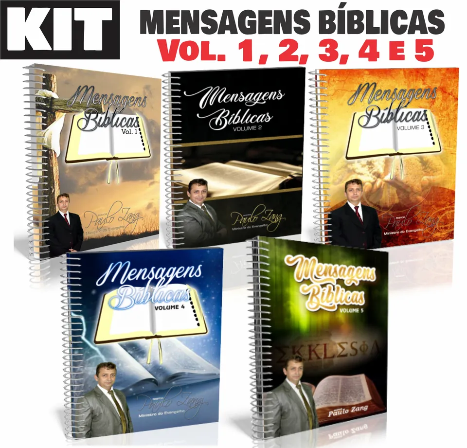 Kit Mensagens Bíblicas, Vols. 1 a 5